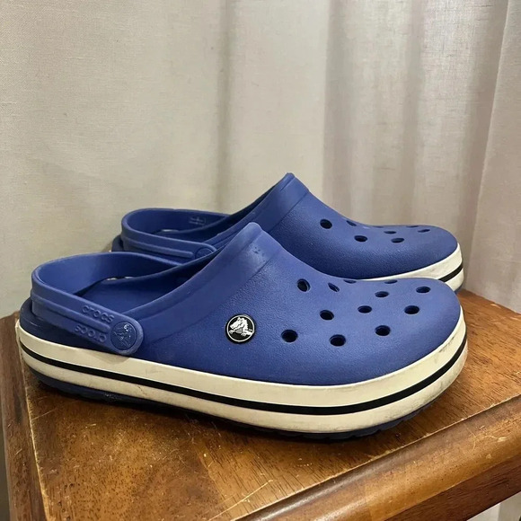 Crocs Crocband II Sandals Sz 9 Womens Sz 7 Men Slip On Clogs Blue Walking Water - Picture 11 of 11